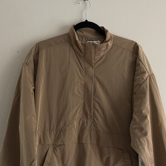 Good American Women Sz 1/2 US S/M Putty Nylon Slouchy Fit Essential Anorak NWT - Picture 7 of 13